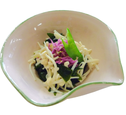 えのき茸とわかめの胡麻あえ